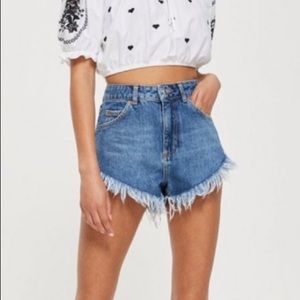 TOPSHOP “kiri” denim shorts